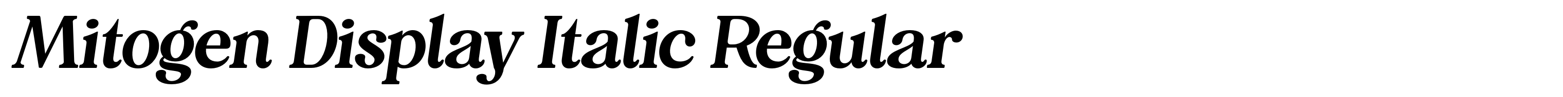 Mitogen Display Italic Regular